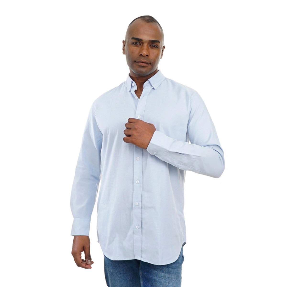 قميص رجالي كاجوال سادة بأكمام طويلة - 104010094