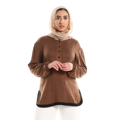 بلوزة حريمي كم طويل كاجوال