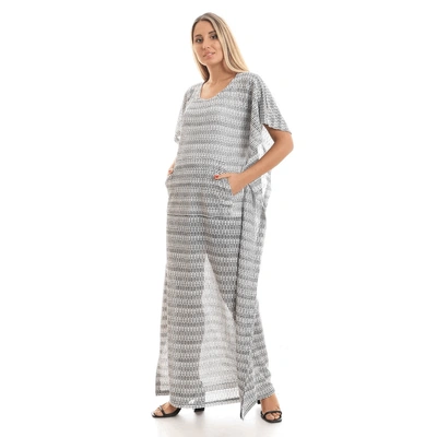 قفطان بأكمام واسعة ياقة V