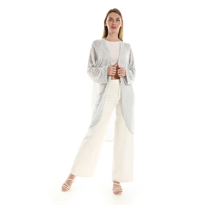 كيمونو منسوج طويل بكم