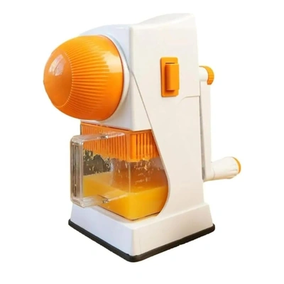 عصارة برتقال بلاستيك يدوية - أبيض/برتقالي