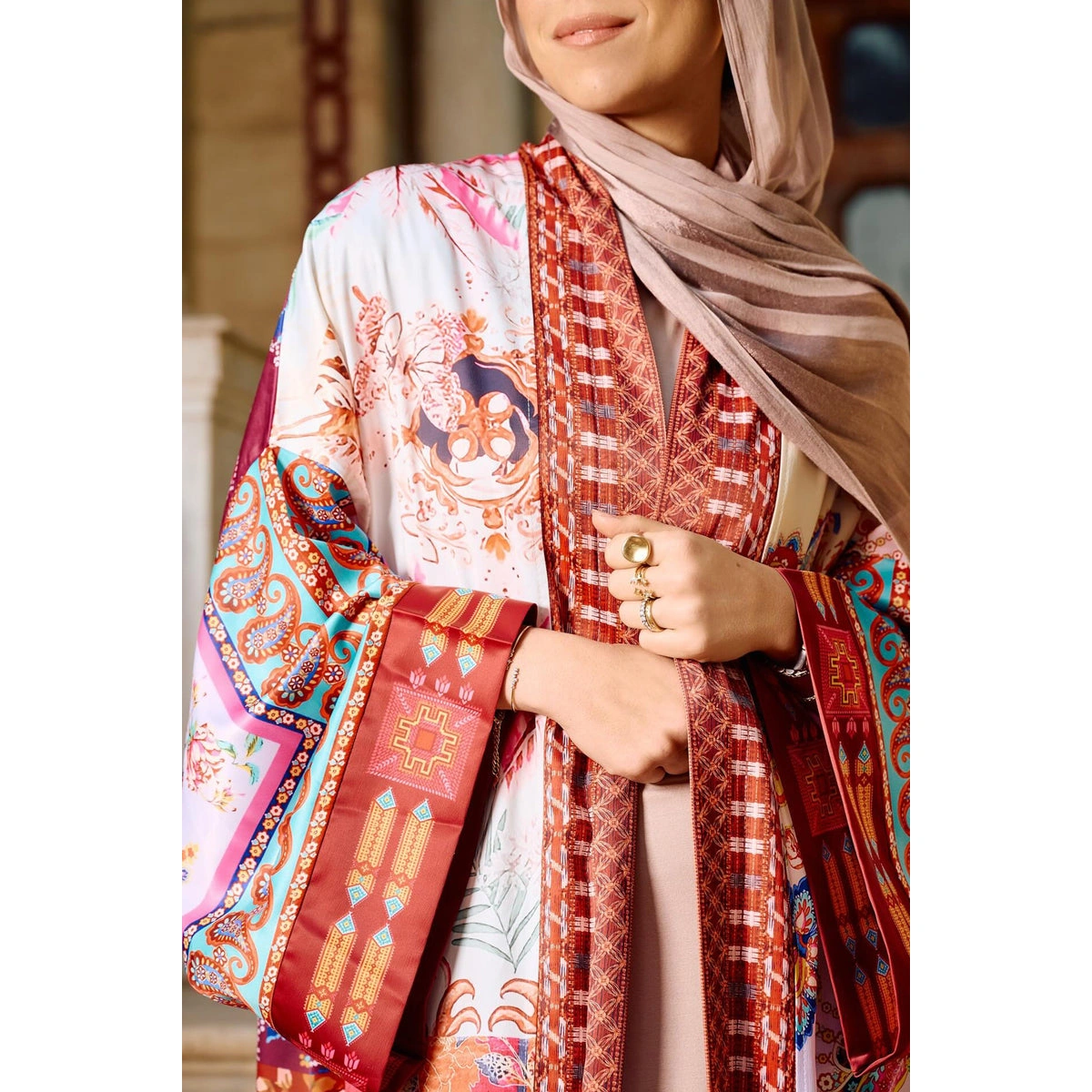 كيمونو ماكسي بطبعة باتشورك من كارينا 58792