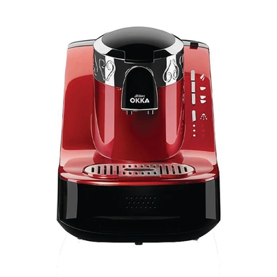 ماكينة تحضير القهوة التركي ارزوم اوكا - 710 وات - أحمر/فضي - OK002-N