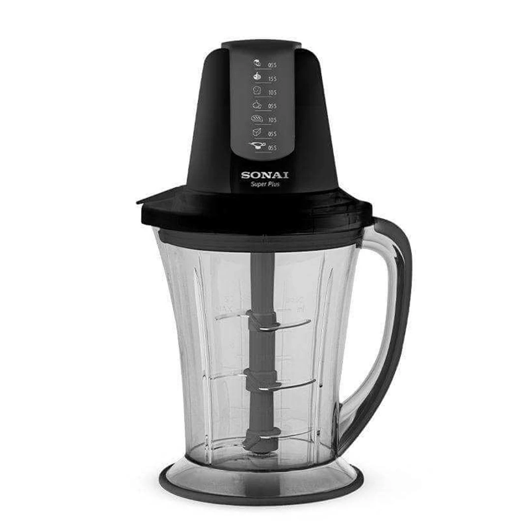 قطاعة سوبر بلس - 3 سكاكين - 6 شفرات - 1.5 لتر- 700 وات - أسود - MAR-3077