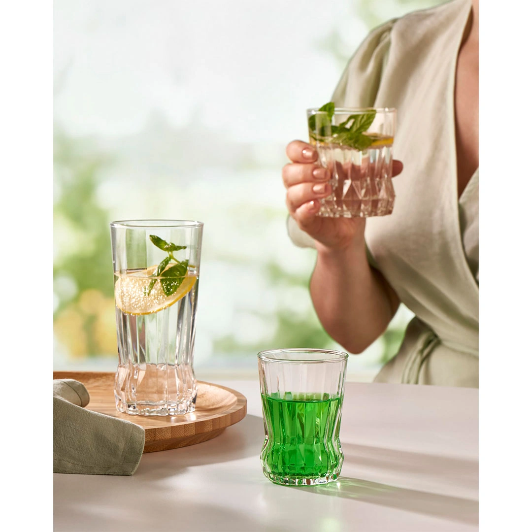 طقم كوب شاي زجاج - 6 قطع