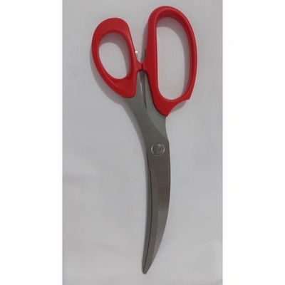 مقص معدني بيد من السيليكون - أخضر