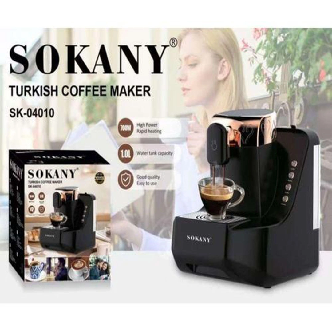 ماكينة قهوة تركي من سوكاني غير لاصقة بقوة 700 وات - مع حماية من الحرارة الزائدة سعة لتر - SK-04010