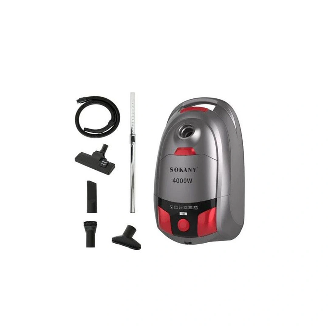 مكنسة كهربائيه من سوكاني 3.5 لتر 4000 وات - لون فضي * احمر - SK-13054