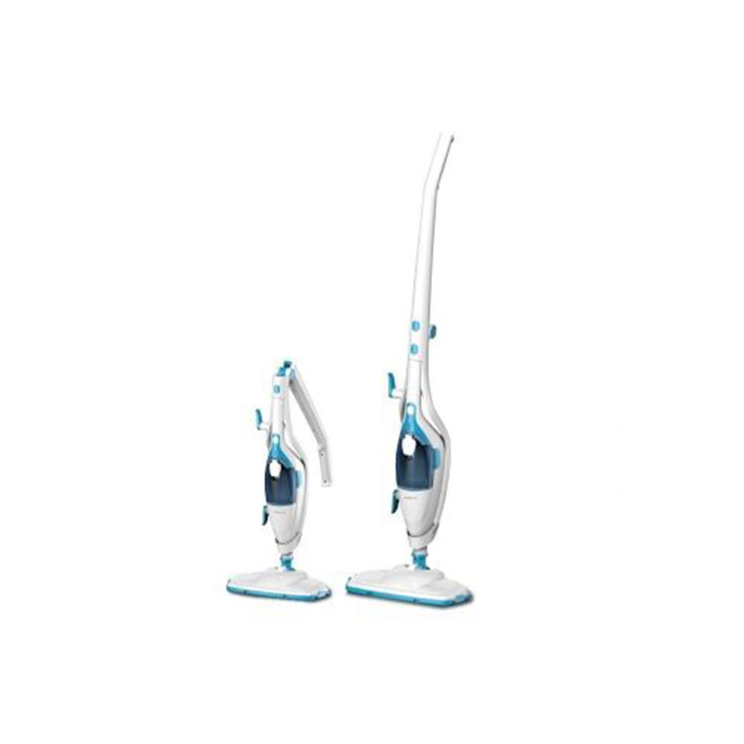 مساحة بخار كهربائية لتنظيف الأرضيات 10 في 1 من سوكاني مع عصا قابلة للطي - أبيض*أزرق - SK-13062