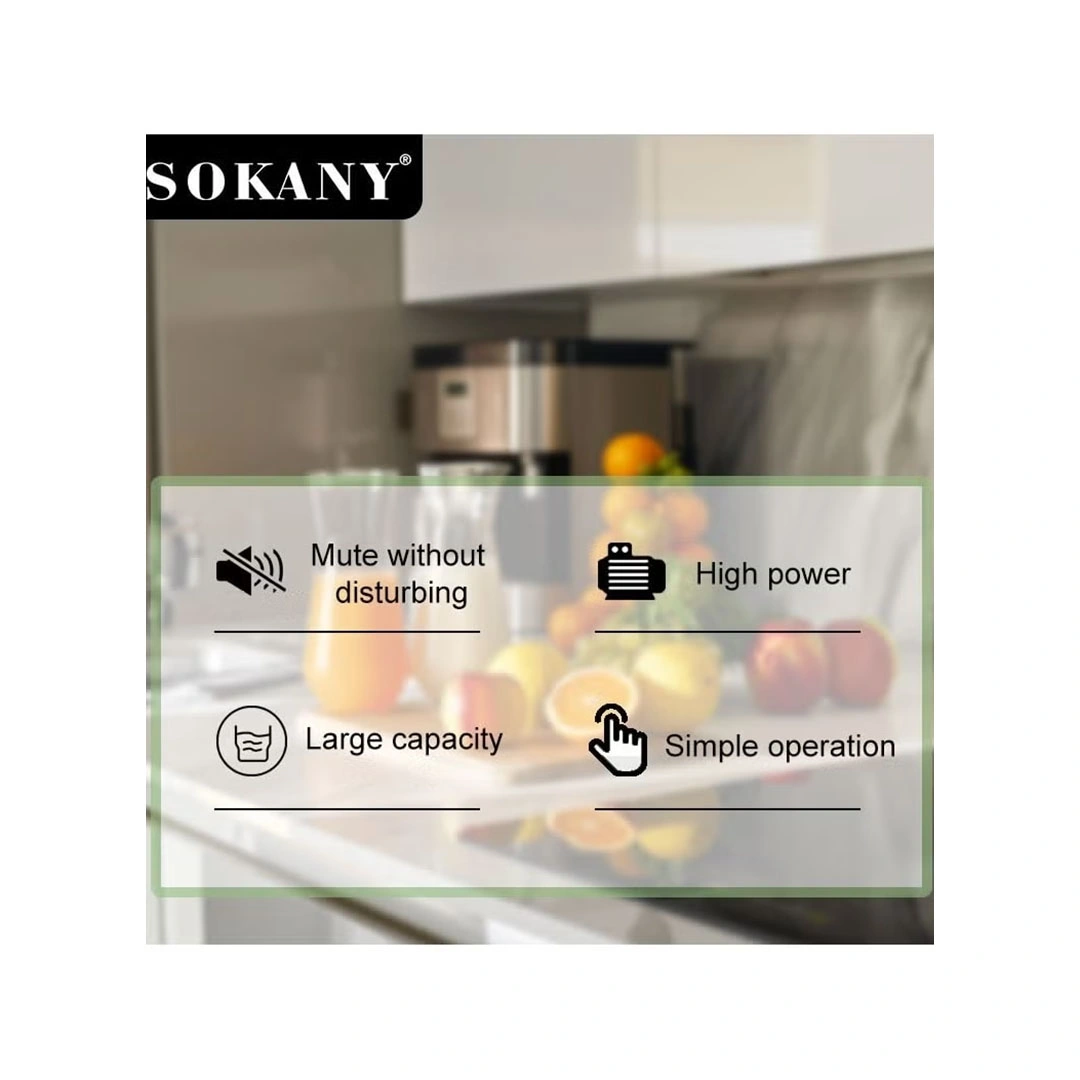 خلاط رقمي صامت 8000 وات من سوكاني - سعة 2 لتر - SK-03024
