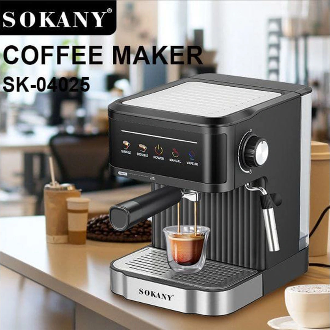 ماكينة قهوة اسبريسو 1.8 لتر من سوكاني - 850 وات - SK-04025