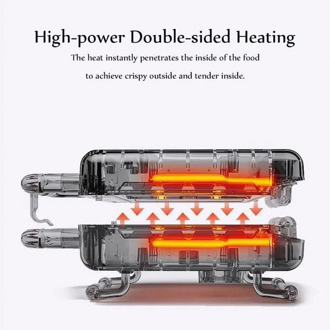 صانع سندوتشات متعدد الوظائف 3 في 1 - فضي وأسود من سيتي - 800 وات - 3 ألواح - HMA-1041