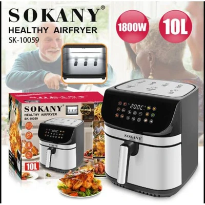 قلاية هوائية سوكاني ديجيتال 9 لتر - 2200 وات - 2 سخان SK-10059N