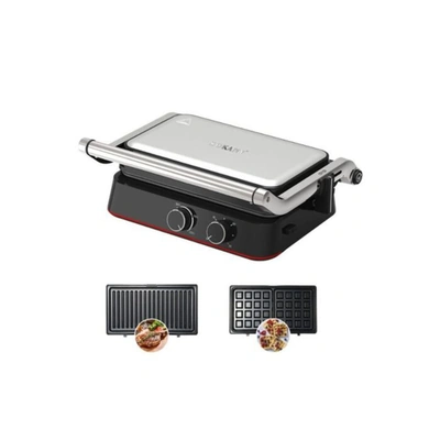 صانع الوافل سوكاني 2*1 - 1500 وات - فضي - SK-08145