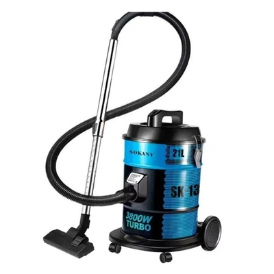 مكنسة برميل سوكاني بكيس - 3800 وات - أزرق - SK-13021