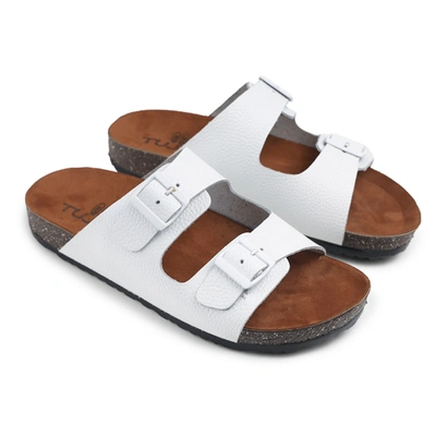 شبشب جلد رجالي - أبيض - RE-517