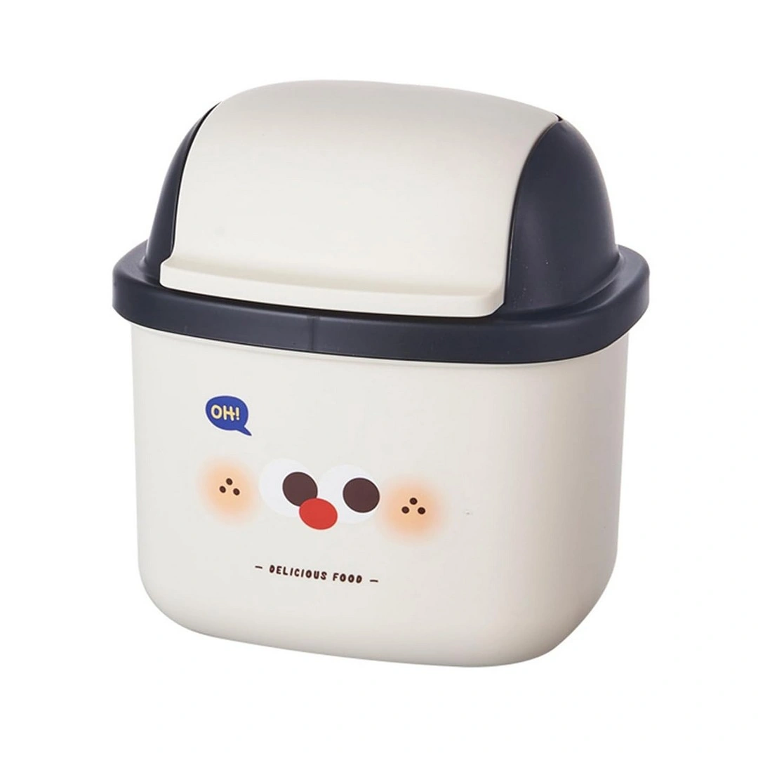 سلة مهملات سطح المكتب - أبيض