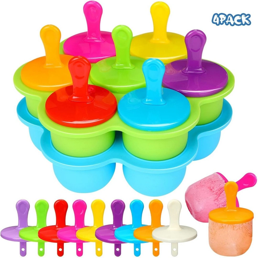 قوالب آيس كريم قابلة لإعادة الاستخدام - 7 تجاويف