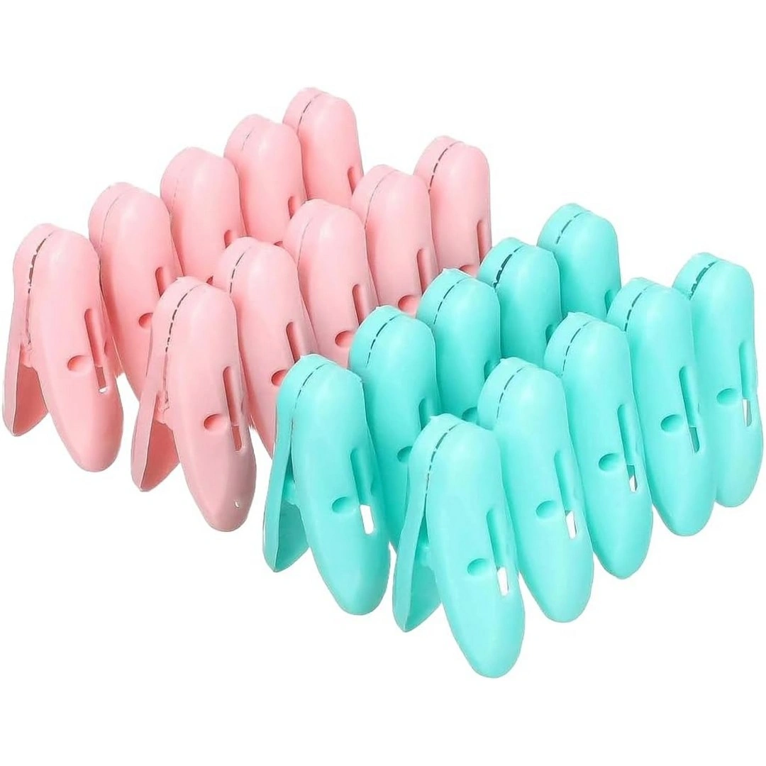 مشابك ملابس بلاستيكية - 20 قطعة - متعدد الألوان