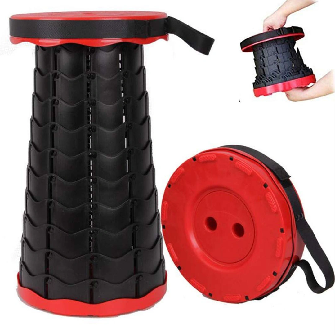 كرسي محمول قابل للطي - أسود/أحمر