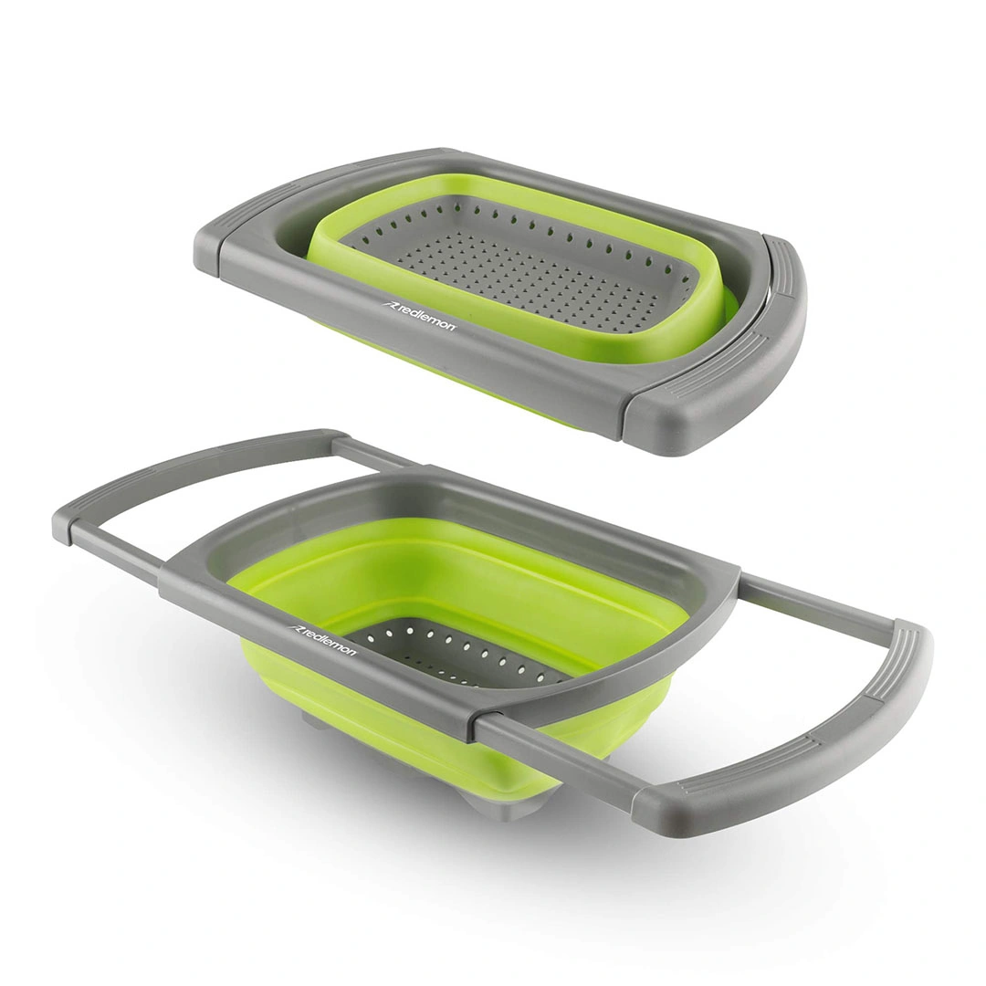 مصفاة الطعام سيليكون اخضر