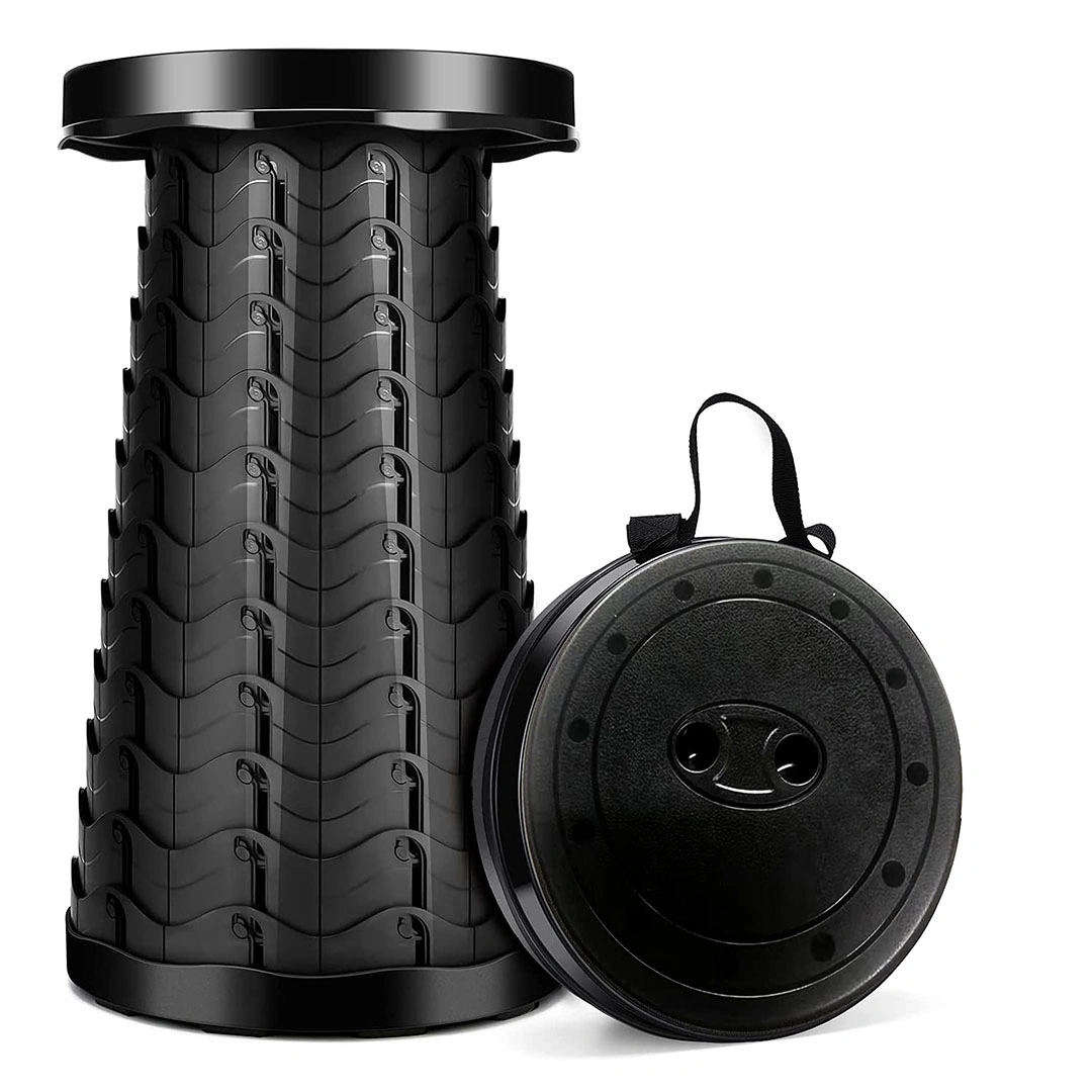 كرسي محمول قابل للطي - أسود