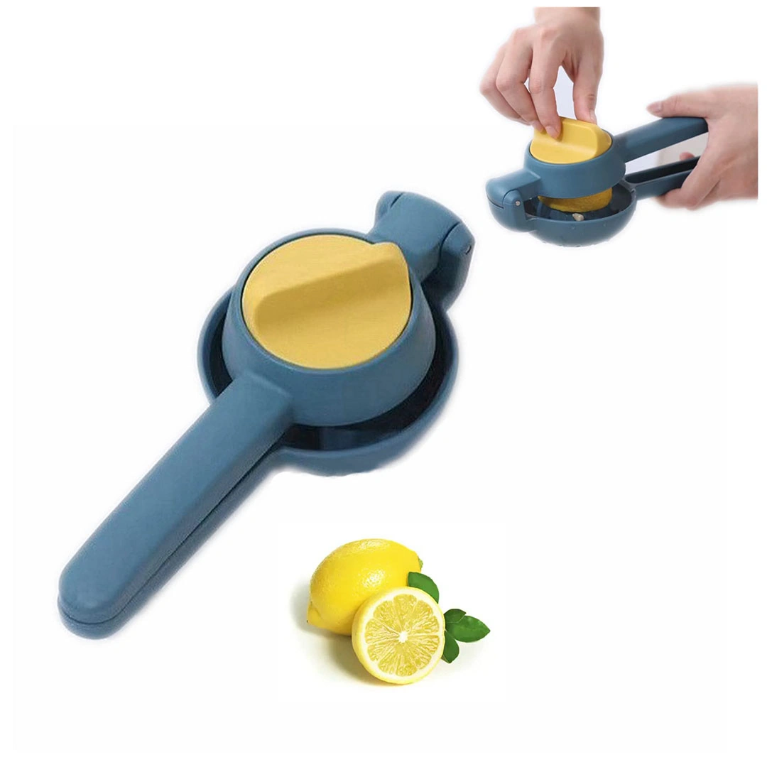 عصارة ليمون يدوية بلاستيك - أزرق