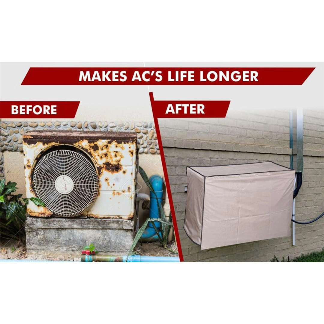 غطاء مكيف سبليت خارجي 1.5 طن - مقاوم للماء والغبار - رمادي