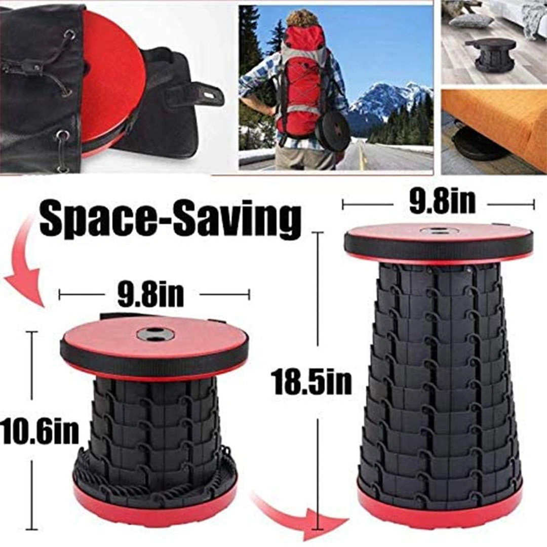 كرسي محمول قابل للطي - أسود/أحمر