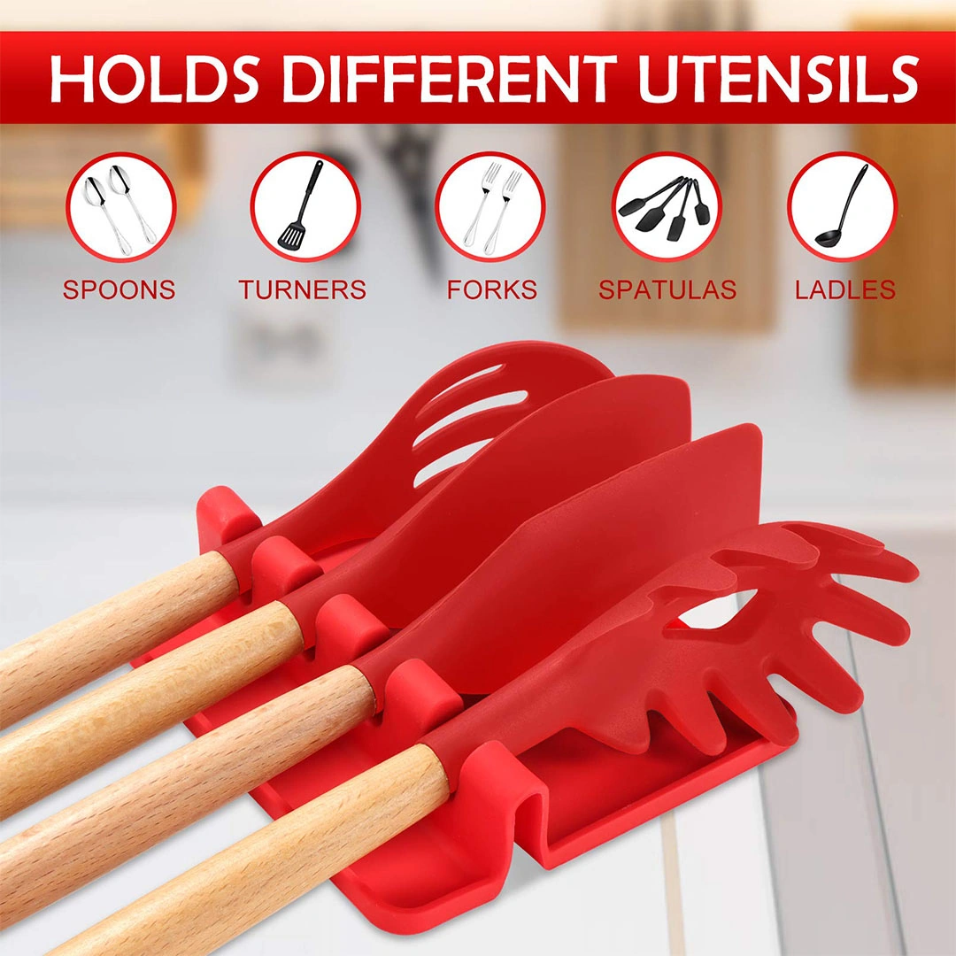 حامل تنظيم المعالق - أحمر