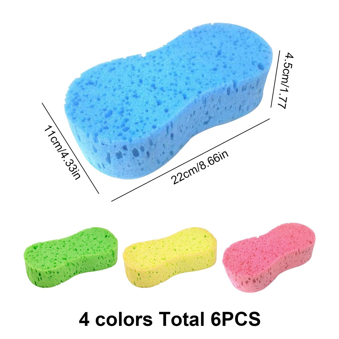 اسفنجة تنظيف قابلة للتمدد - 6 قطع
