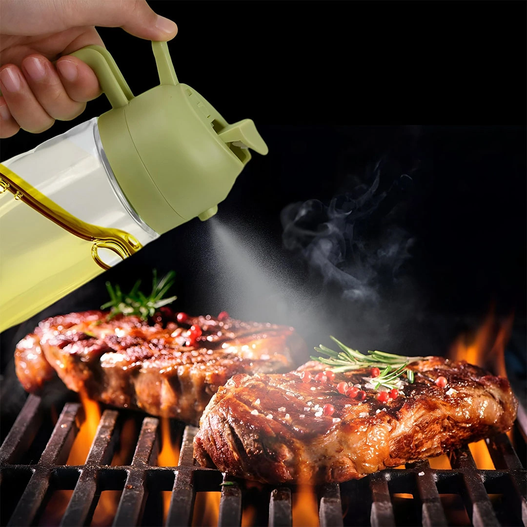 زجاجة وبخاخ للزيت 2*1 - 470 مل - برتقالي