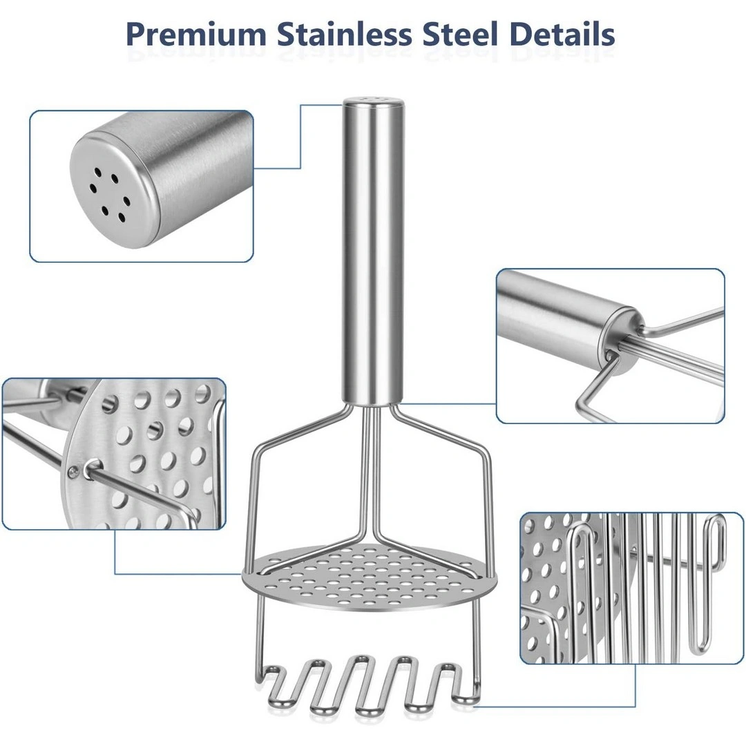 هراسة طعام من الفولاذ المقاوم للصدأ - فضي