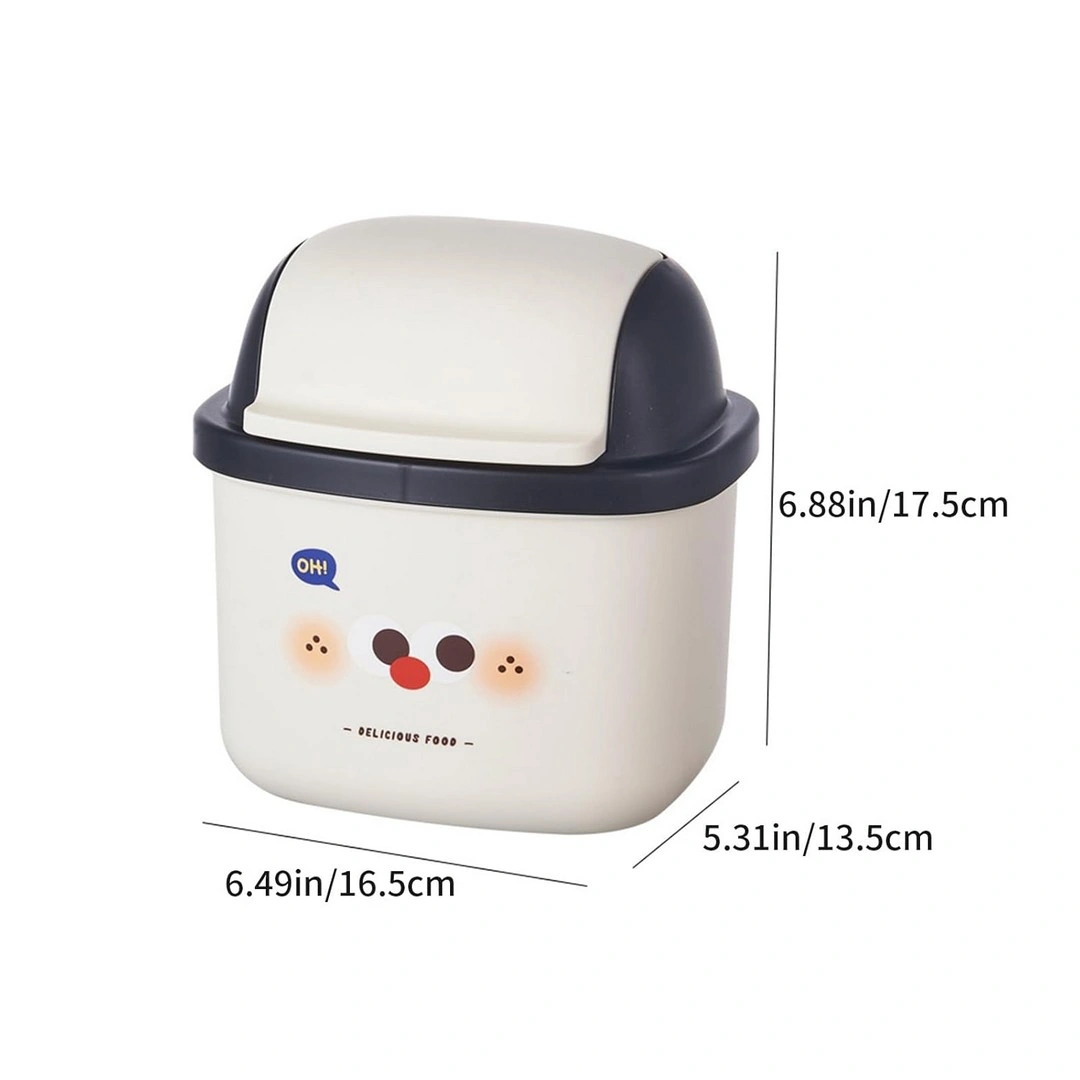 سلة مهملات سطح المكتب - أبيض