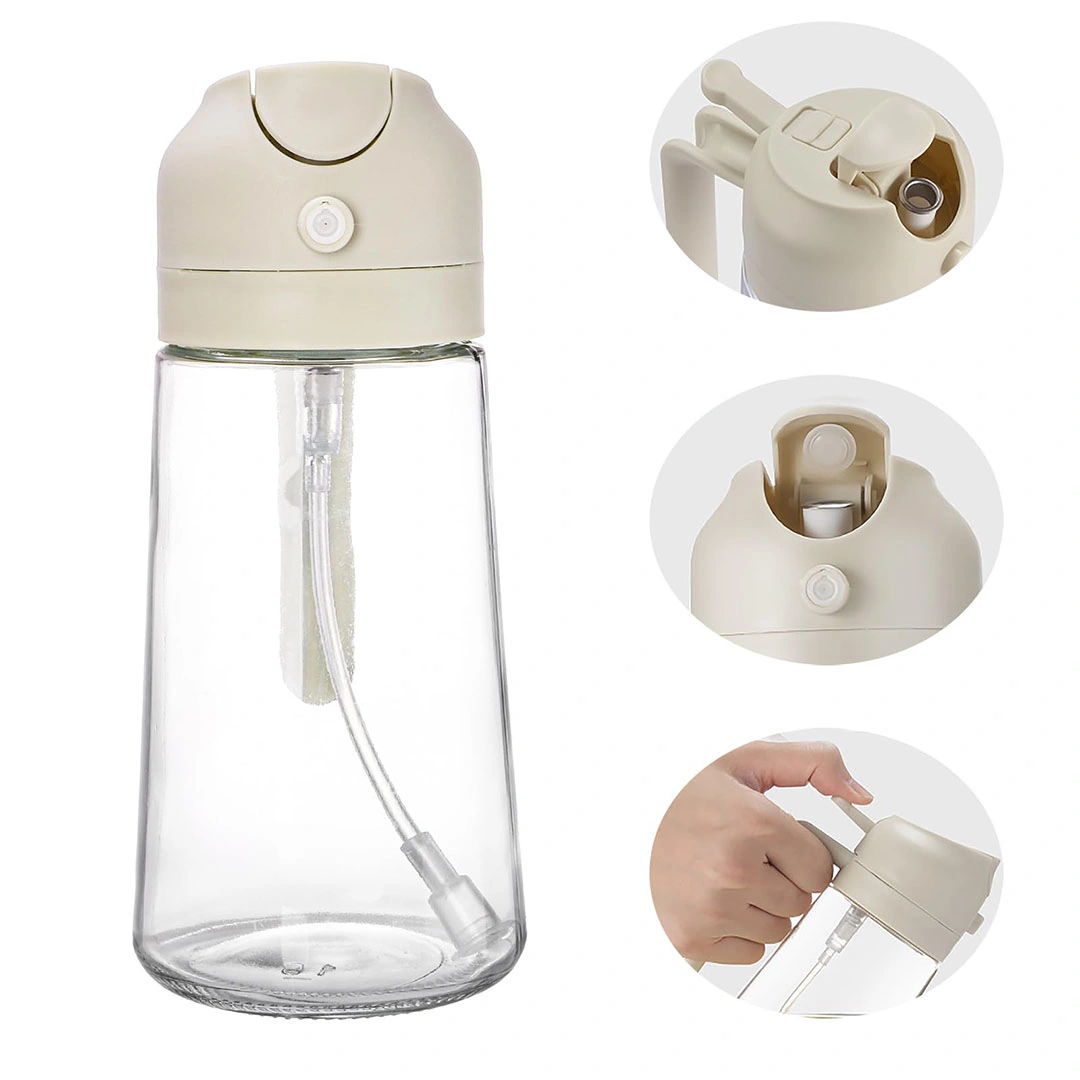 زجاجة وبخاخ للزيت 2*1 - 470 مل - 2 قطعة - أسود و أبيض