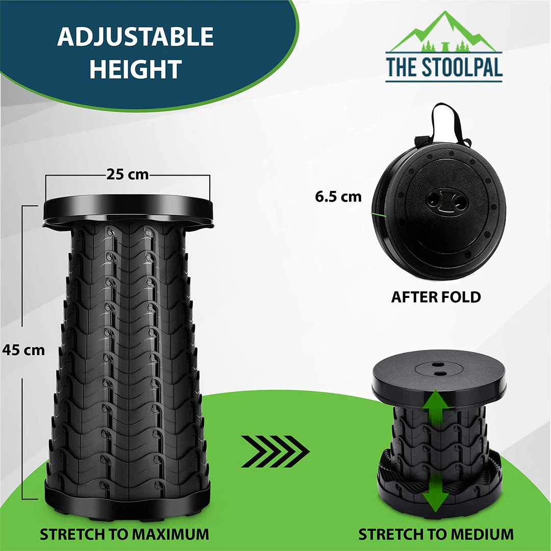 كرسي محمول قابل للطي - أسود