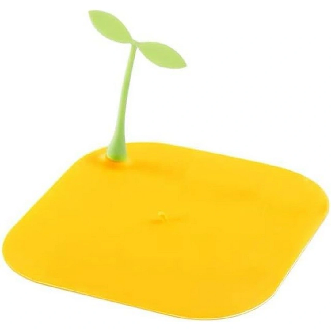 سدادة سيليكون مانعة للتسرب ومضادة للبكتيريا - أصفر