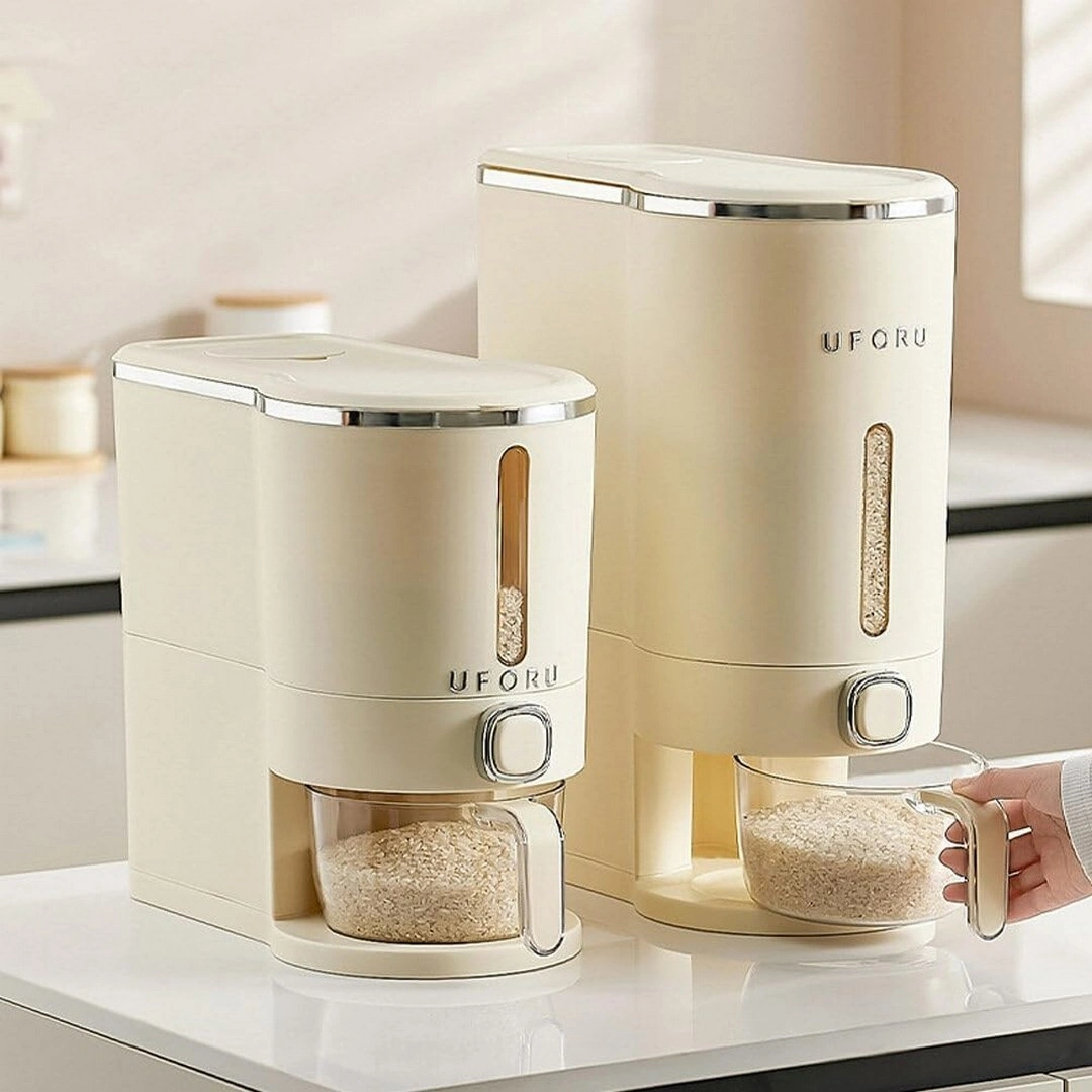 موزع أرز مع كوب قياس - 10 كيلو - بيج