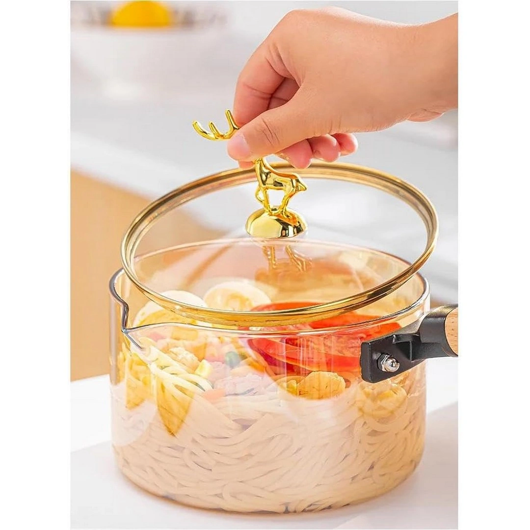 كسرولة بايركس بيد خشب