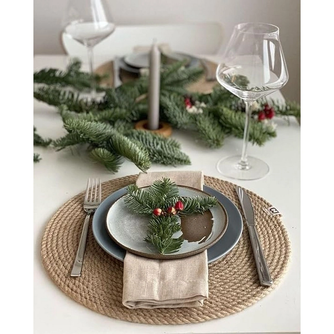 كوستر طاولة حراري - 6 قطع - 38 سم - بيج