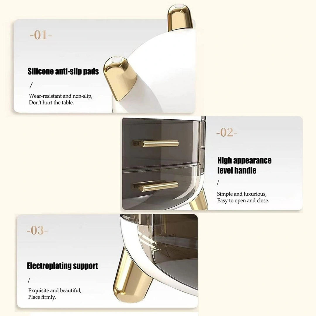 منظم المكياج و مستحضرات التجميل - أبيض