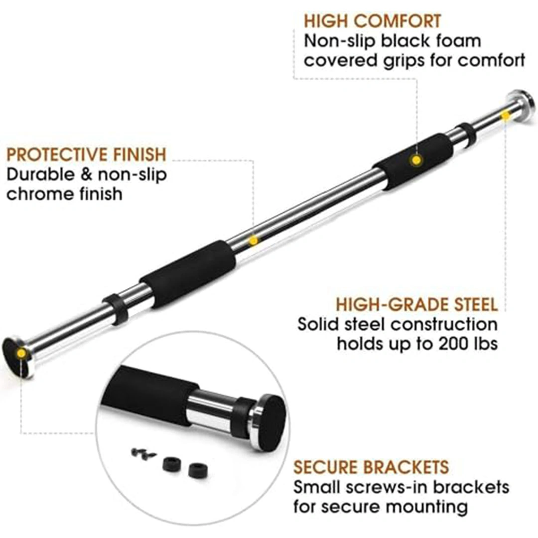 عقلة تمرين - 62-100 سم - قابل للتعديل - أسود