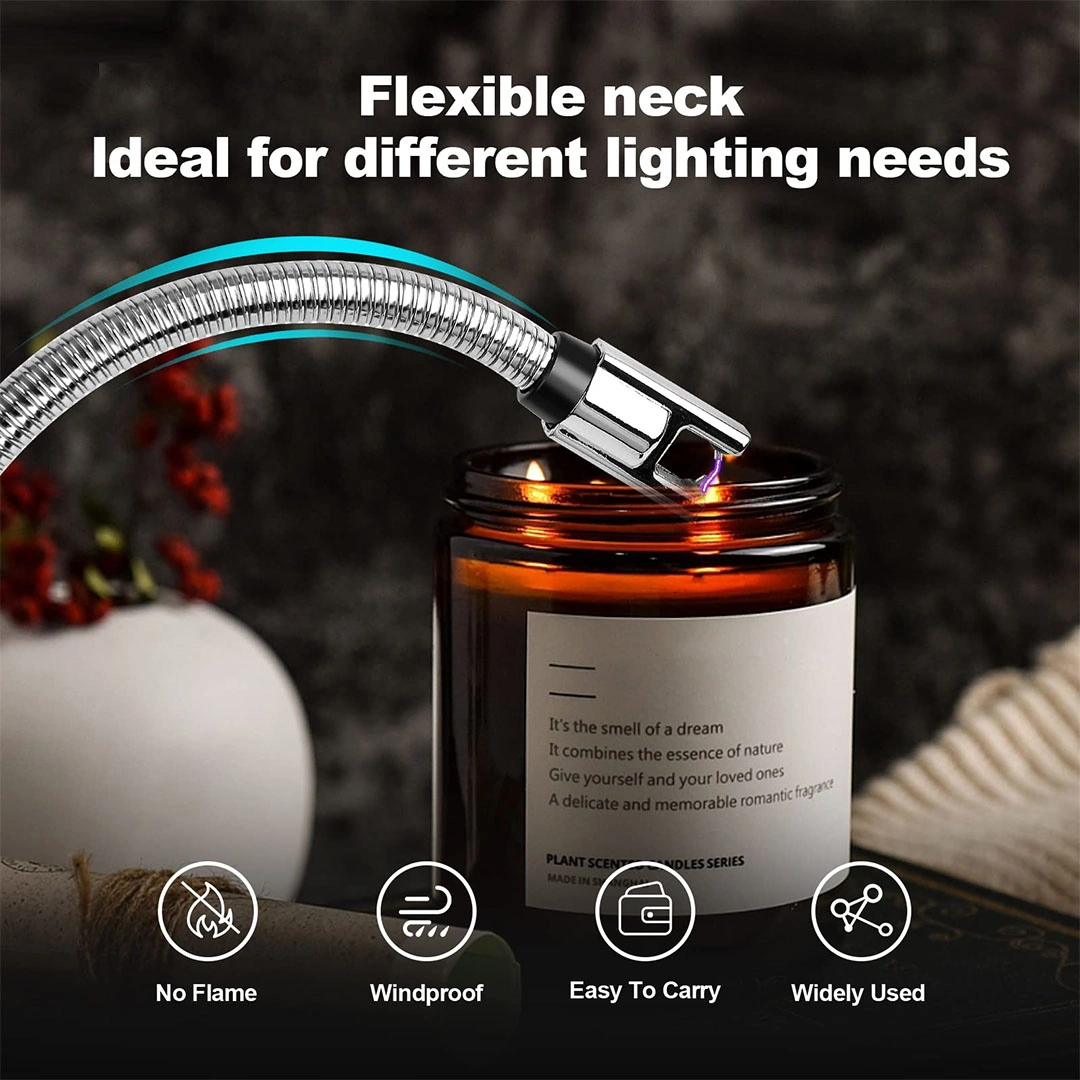 ولاعة بلازما بدون لهب - 2 قطعة - أسود / أزرق