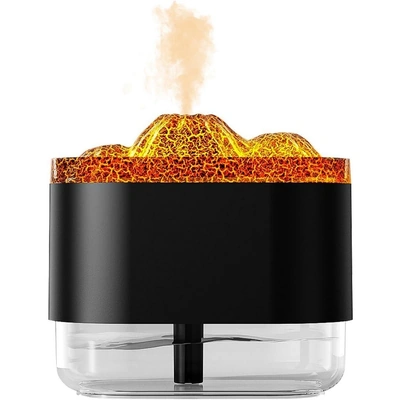 مرطب هواء شكل بركان - 300 مل - أسود