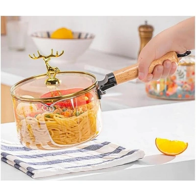 كسرولة بايركس بيد خشب