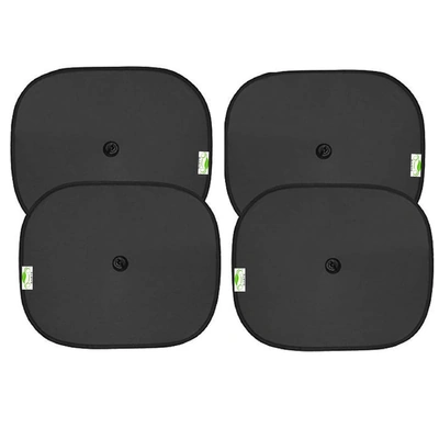 ستارة للشمس لنافذة السيارة الجانبية - 2 قطعة - الأسود