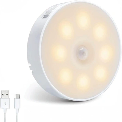 مصباح ليلي LED بمستشعر حركة - متعدد الألوان