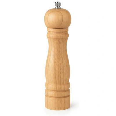 مطحنة ملح وفلفل خشبية - بيج