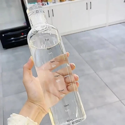 زجاجة مياة أكليريك - 500 مل - شفاف - 2 قطعة