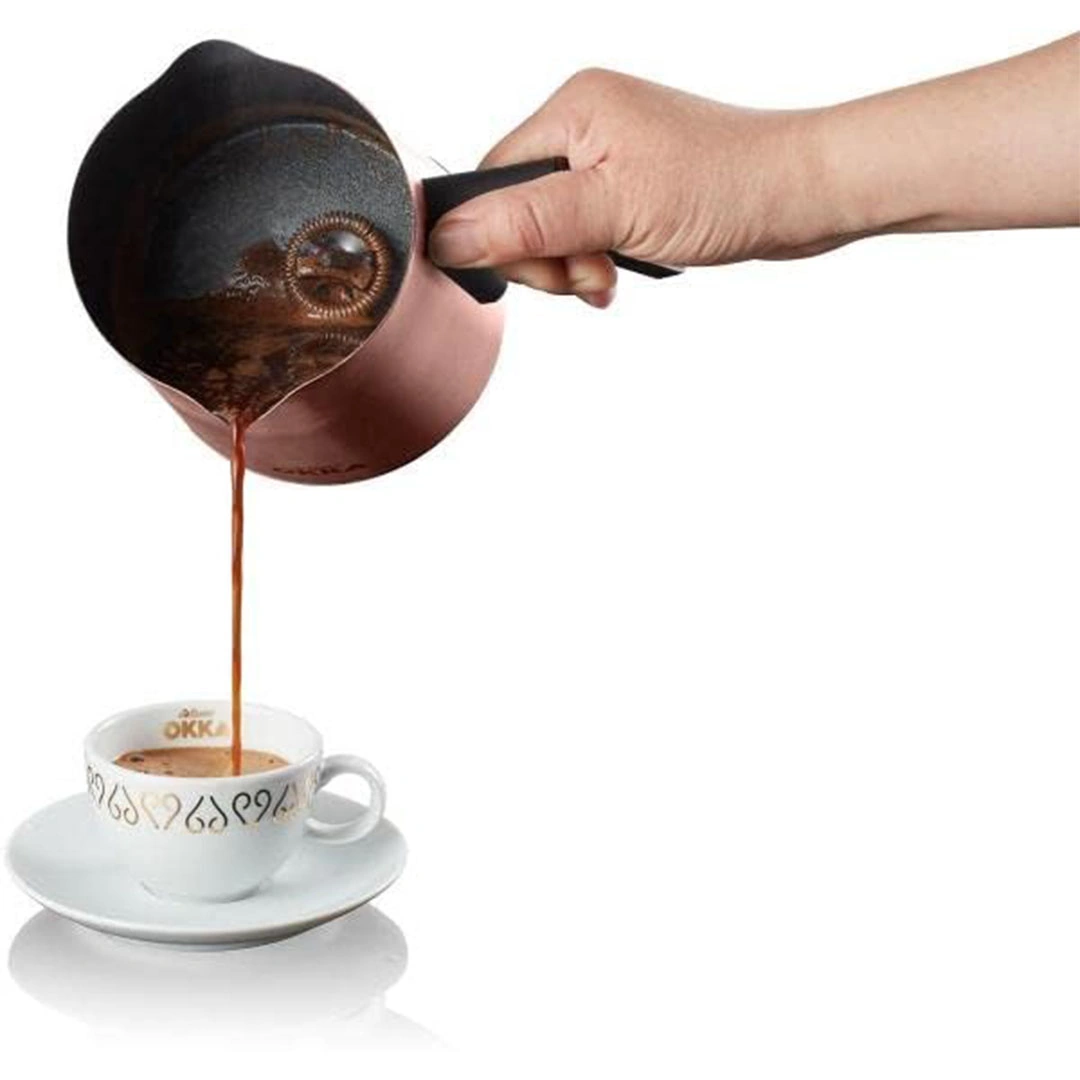 OK0012 ماكينة قهوة كهربائية ارزوم - 300 مل - 700 وات - أسود/نحاس